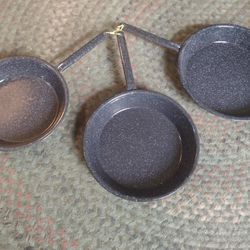 Three Piece Enameled Camp Ware. 