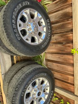 4 OEM 18" Ram 2500/3500 Wheels & Firestone Transforce AT2 Tires