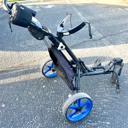  CaddyTek CaddyLite ONE - Swivel-Wheel V8 golf push cart. This is a lightweight, three-wheeled push cart known for its portability and range of featur
