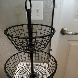 Iron 2 Tier Fruit Storage Stand 