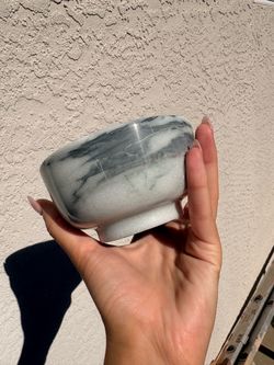 Ceramic Moose Bowl and Marble Bowl Set