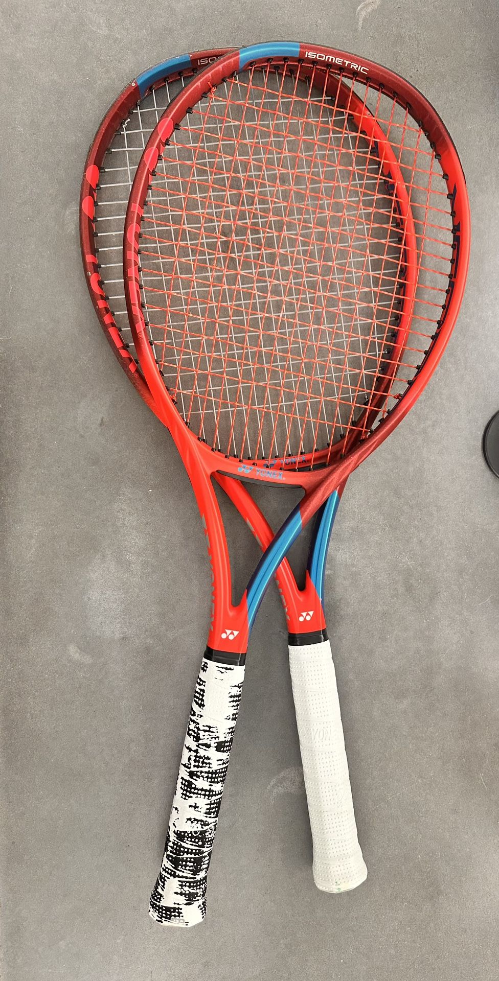 YONEX HM GRAFITO/2G-NAMD FLEX FORCE/VDM TANGO RED TENNIS RACQUET.