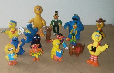 Vintage Sesame Street Toys Lot