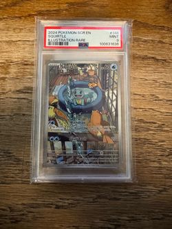 Pokemon Squirtle #148 from Stellar Crown PSA 9