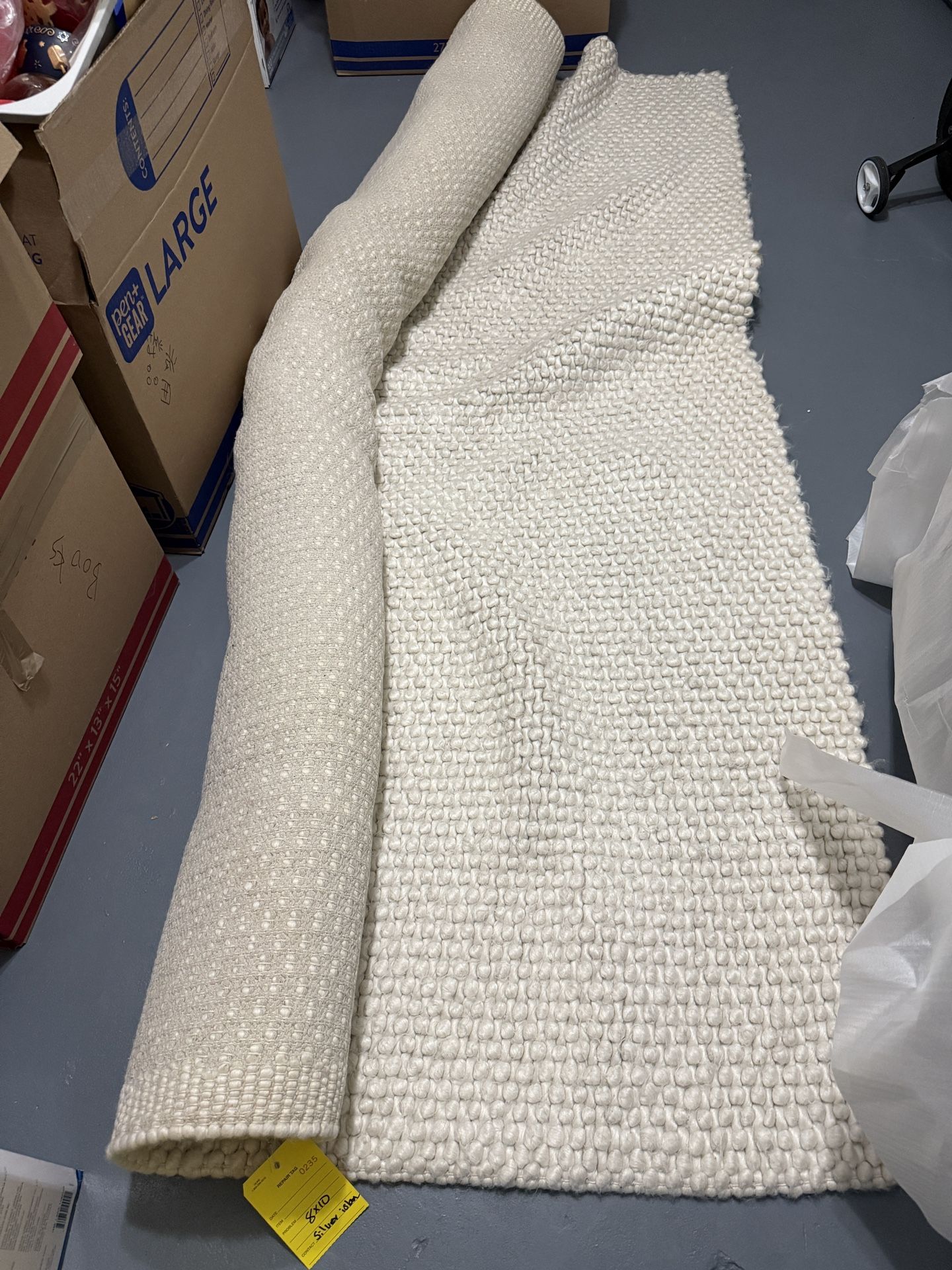 8x10 Modern Cream Woven Rug – Fresh & Comfy