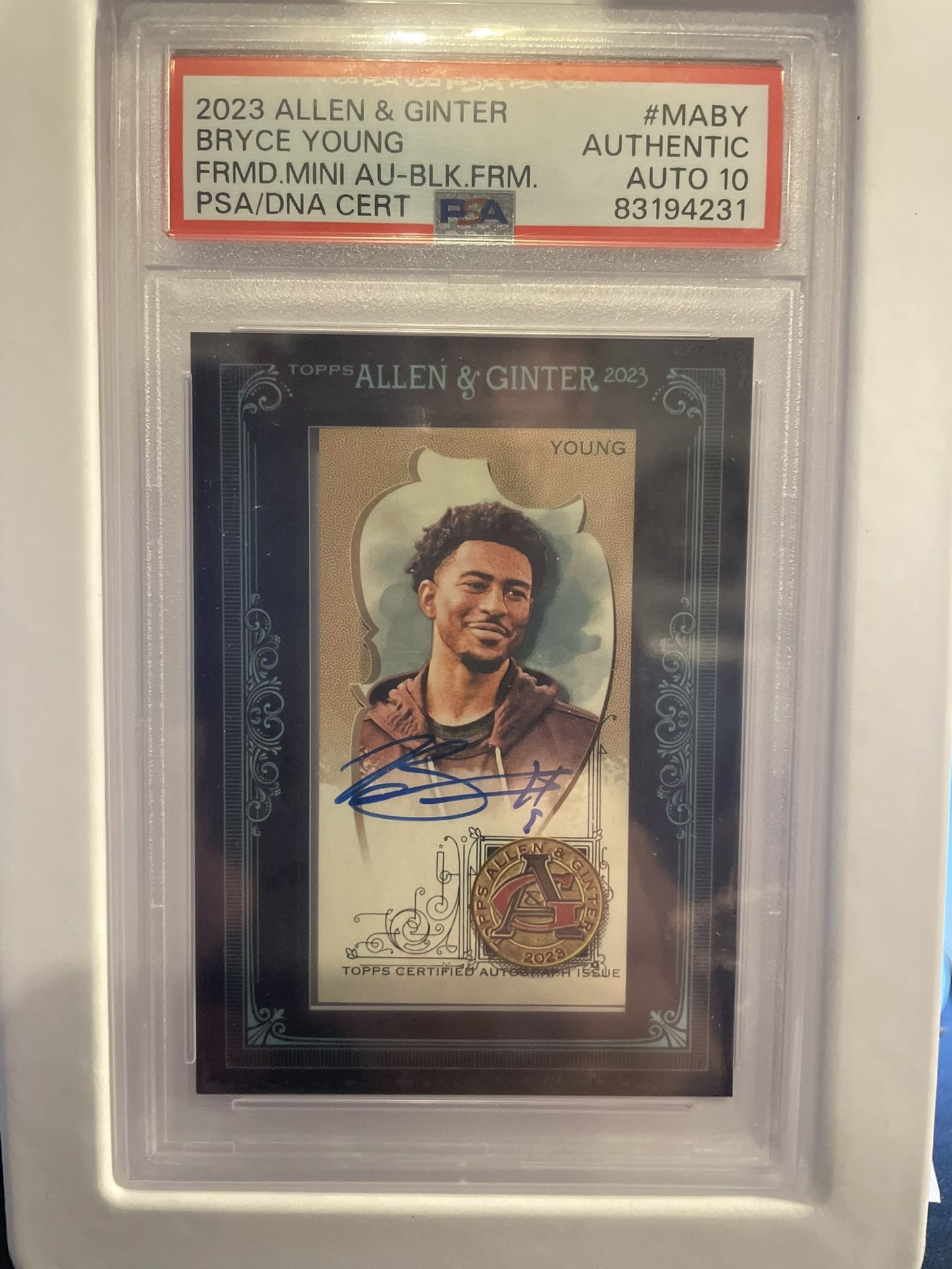 2023 Allen & Ginter Mini Black Frame Auto Bryce Young
