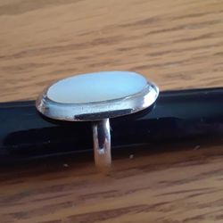 Vintage jewelry.  Sterling oval ring