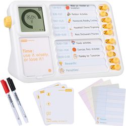 Task Timer, Planning Board with Visual Timer for Kids, Daily Chore Board-Checklist [Intuitive Assistive Tech] for ADHD, Autism Increase Self-Regulatio