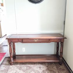 SOLID WOOD "2" TIER SOFA TABLE