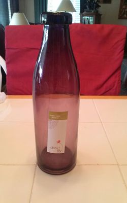 PURPLE MILK BOTTLE VASE 17" high