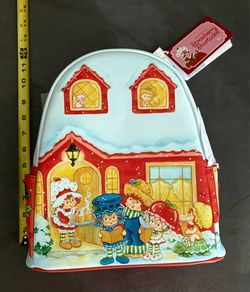 New Strawberry Shortcake Holiday Loungefly Mini Backpack Purse