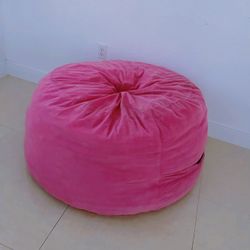 Oversized Solid Bean Bag Chair - Neon Pink