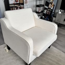 Beige modern accent chair 