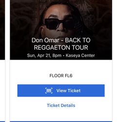 Don Omar BEST FLOOR SEATS!!