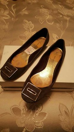 Dani Black brown suede flats size 10