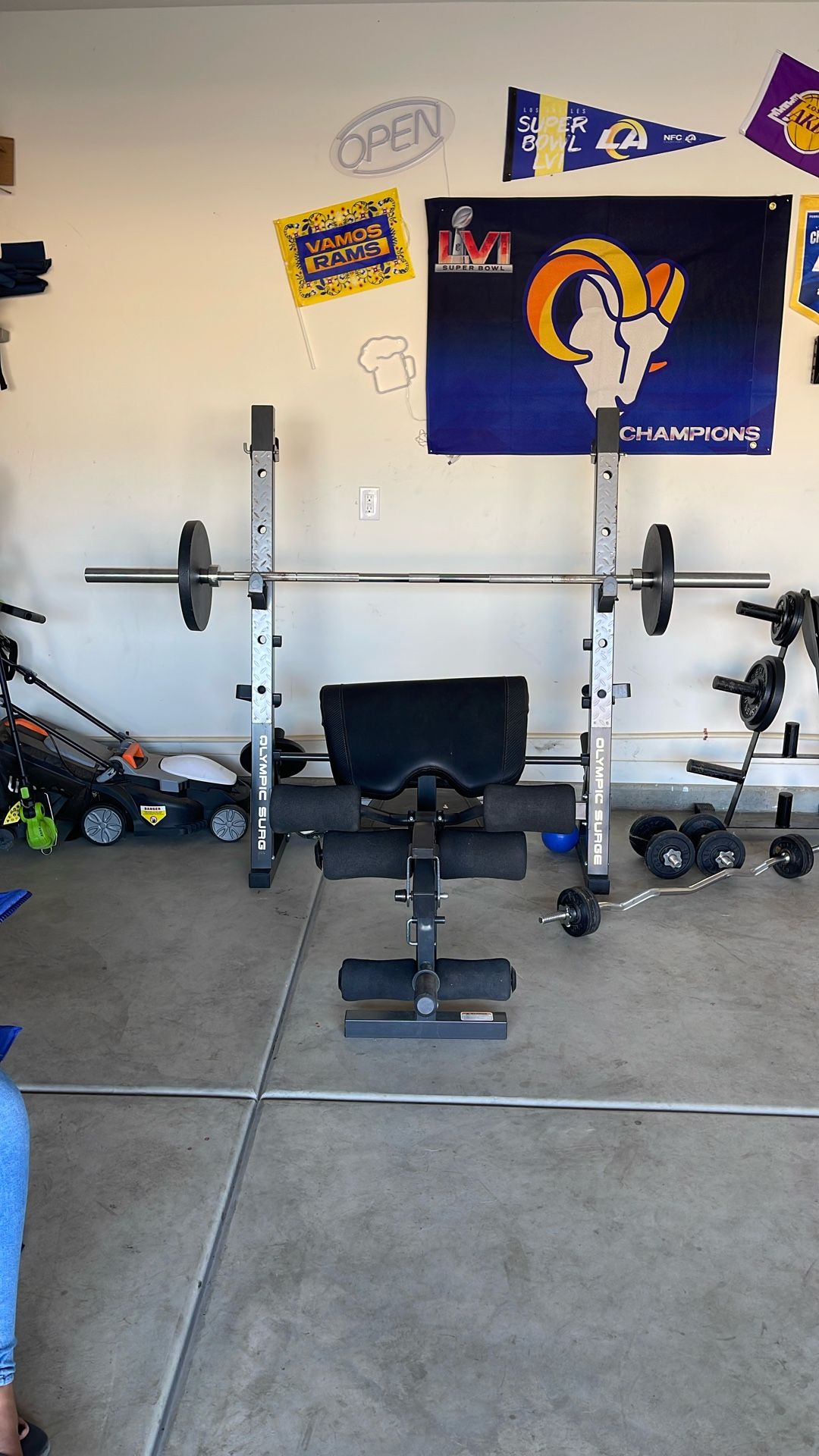Marcy Olympic Surge Weight Bench With Weights
