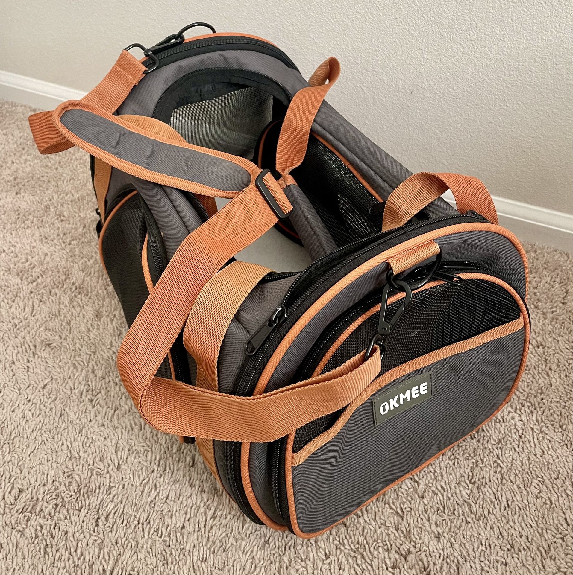 OKMEE Cat Dog Carrier TSA Airline Approved Ventilation for Small Medium Pets