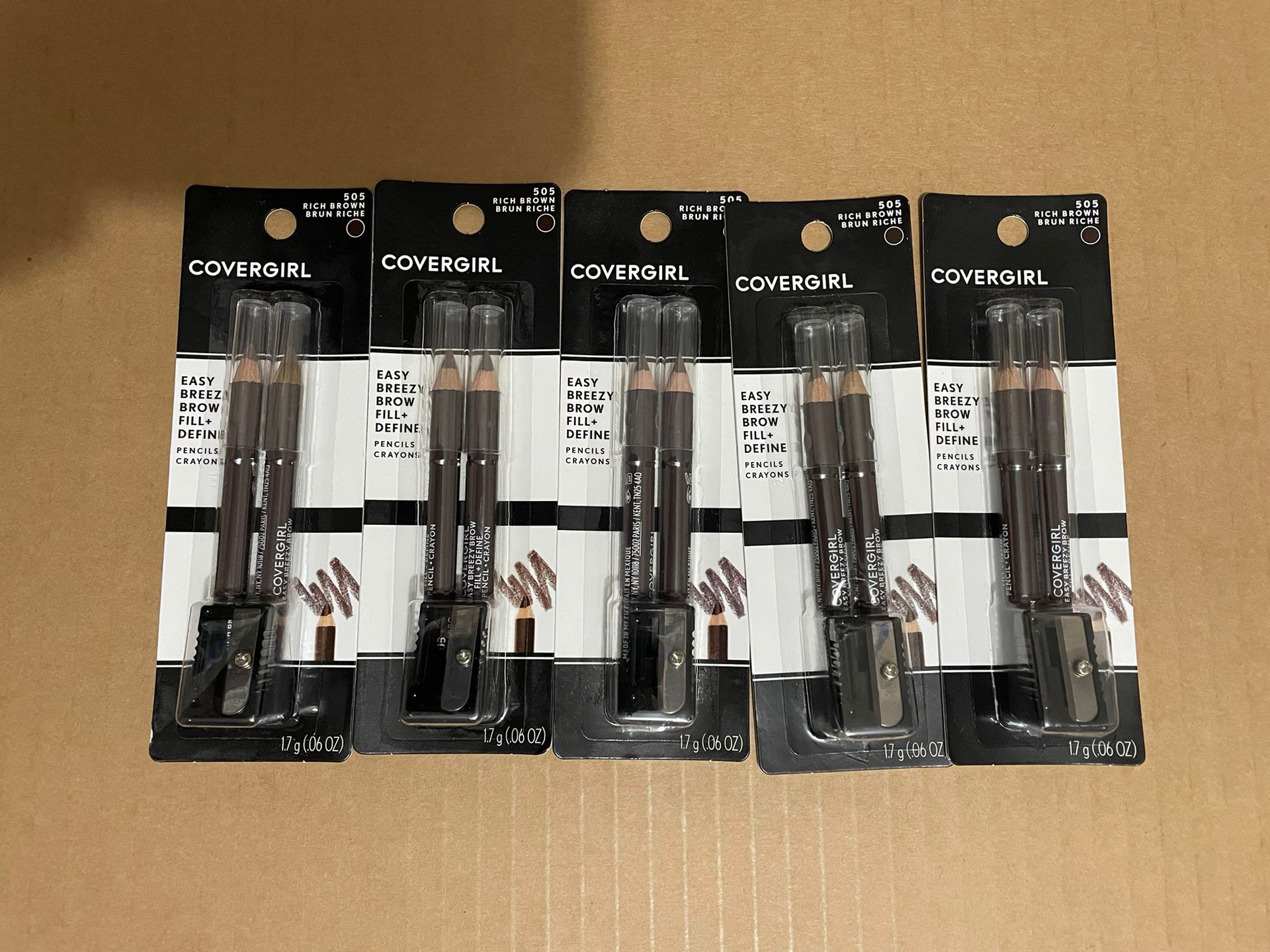 Set Of 5 Eyebrow/ Eyeliner Pencils
