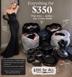 Clothing prom wear and a computer