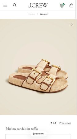 J Crew Colbie Wide Strap Buckle Sandals - Size 5
