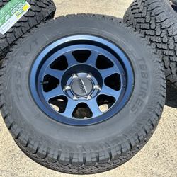 4 NEW Method MR701 Bead Grip Bahia Blue wheels -12mm 6x5.5 17x9 Tires Fits Chevy Toyota Ram 1500 GMC