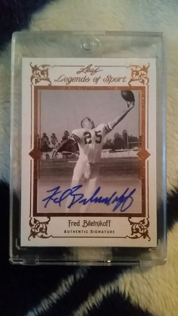 Fred Biletnikoff auto card