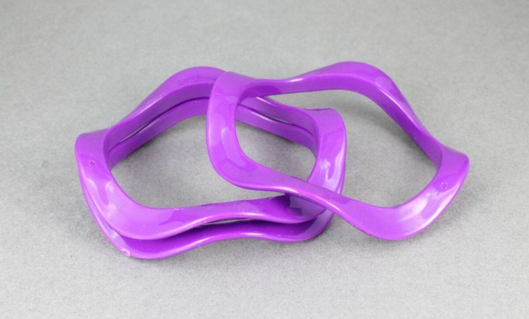 Set Of 3 Purple Bangle Boho Style Bracelet