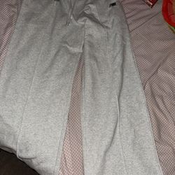 New Balance Fleece Wide Leg Pants Women’s Grey Medium Size 