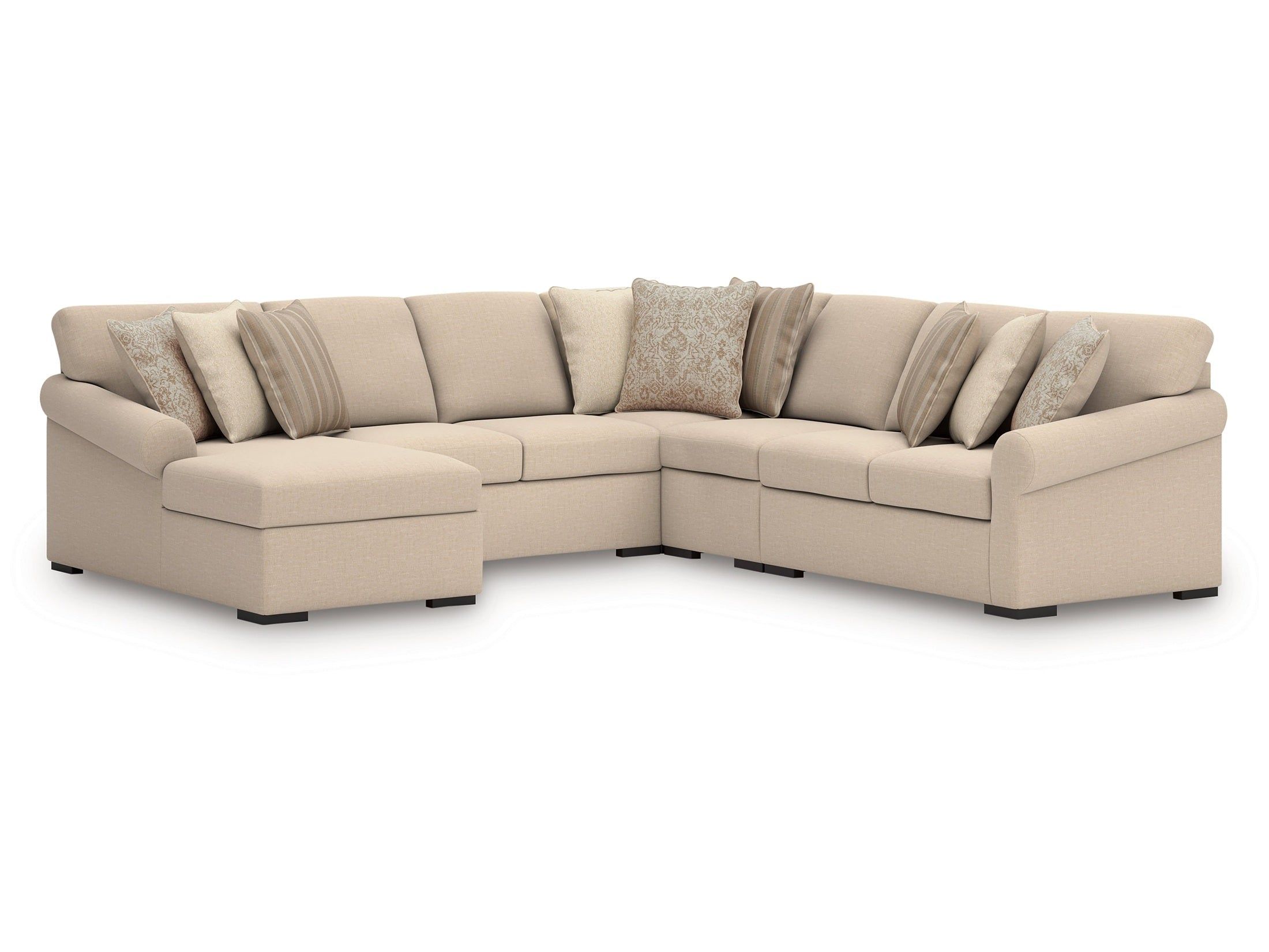 LadyMae Twill 5-Piece Sectional with Left Chaise (Online Special Price)