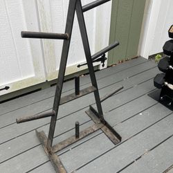 Body Solid Brand Olympic And Standard Weight Plate Storage Tree