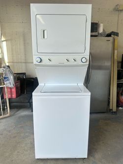Washer and Dryer Stackable 27”Frigidaire  (FREE DELIVERY & INSTALLATION) 2 months warranty