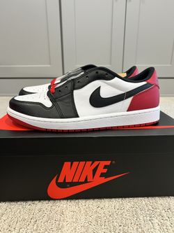 Jordan 1 Low Black Toe Sz 9.5 New