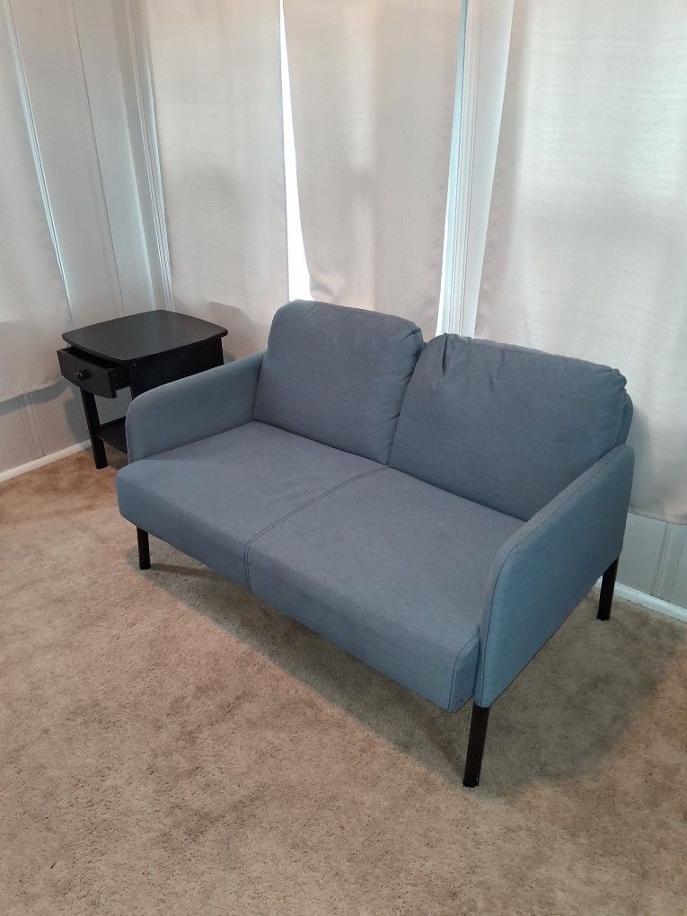 Small/Kid Friendly Blue Love Loveseat For Sale π