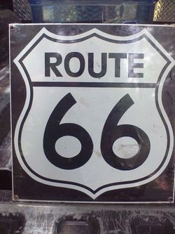Route 66 sign 11 inches by 12 inches metal