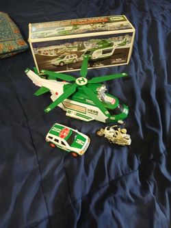 Hess helicopter and rescue plus bonus motorcycle