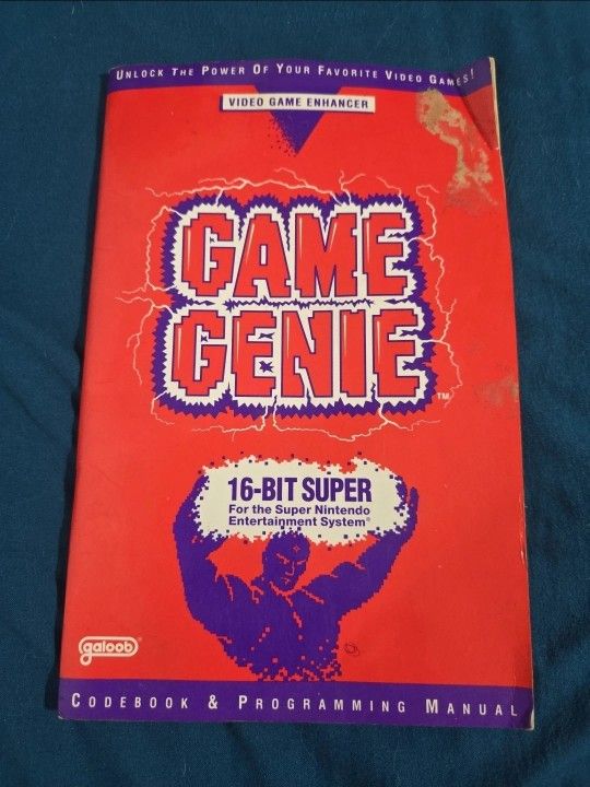 Galoob Game Genie Code Book & Programming Manual Only - SNES Super Nintendo