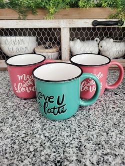 3 PIECE CERAMIC MUGS **BRAND NEW $3 FOR ALL**