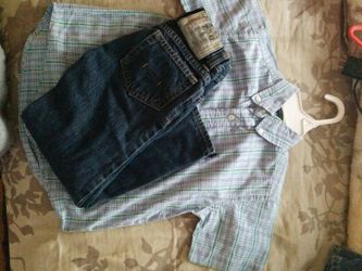 Ralph lauren polo shirt and jeans size 4t $25 for both