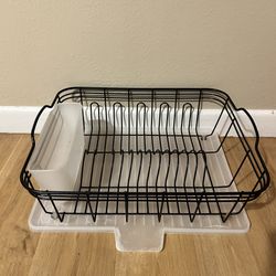 Dish Drying Rack – With Drain Tray & Utensil Holder