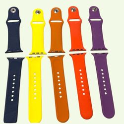 5 Silicone Bands All NEW for Apple Watch series 2 bands 38 mm
