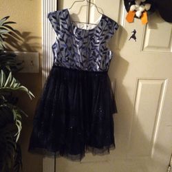 Beautiful Dark Blue Girls Dress/vestido 👗Size 12