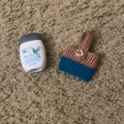 Pockbac Anti-bacterial Moisturizing Hand Sanitizer And Crochet Holder 