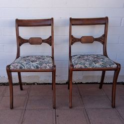 2 Vintage Dining Chairs 
