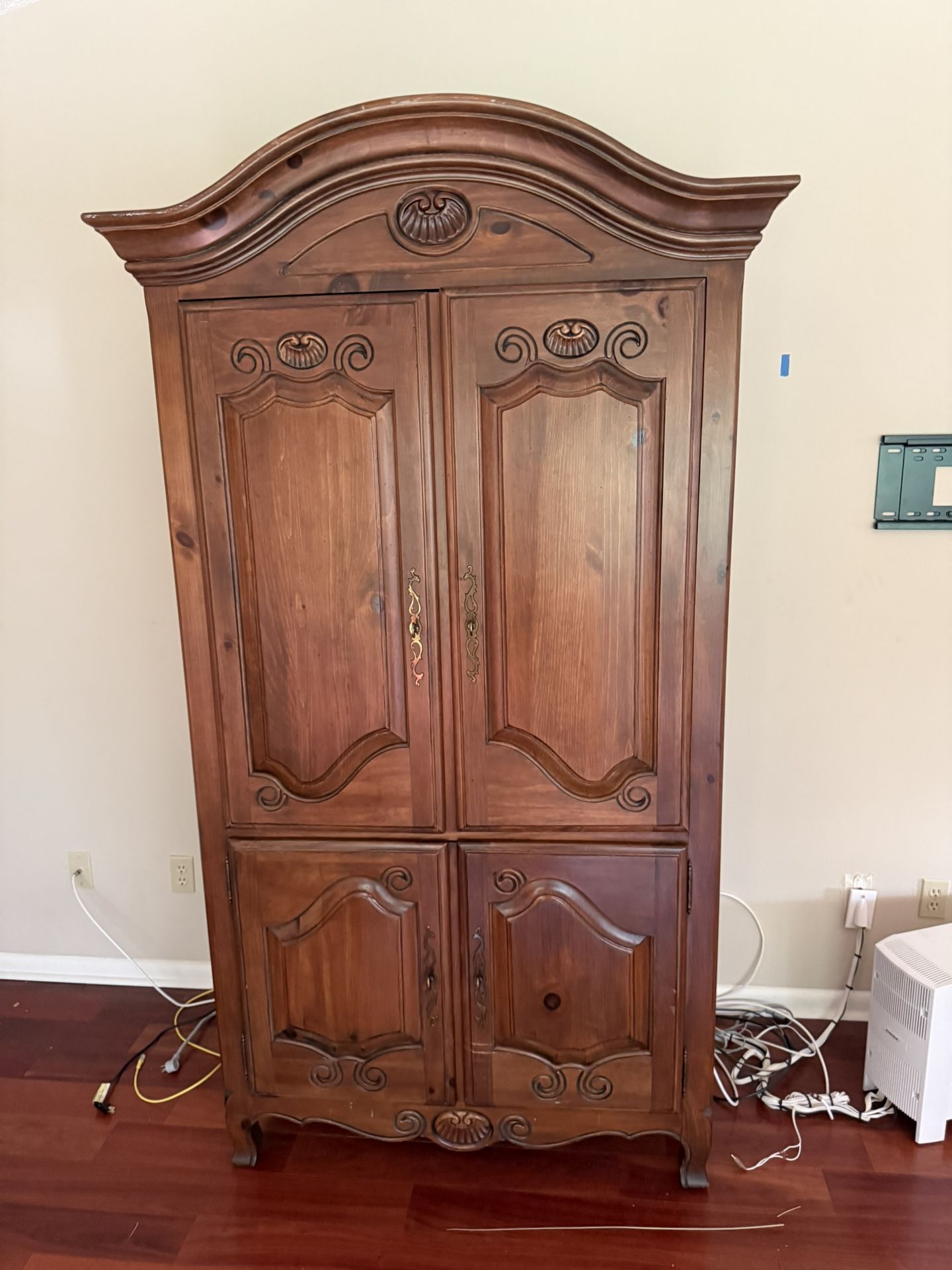 Solid Wood Armoire / Entertainment Cabinet