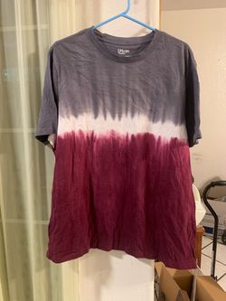 Men’s Urban Pipeline Tie-Dye T-Shirt – Burgundy/Gray – XL