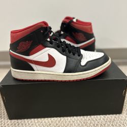 Jordan 1 Mid Black Gym Red Size 9.5