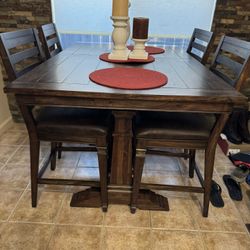 Bar Height Table & Chairs - Barely Used 