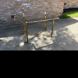 MCM Brass Dining Table Art Deco 