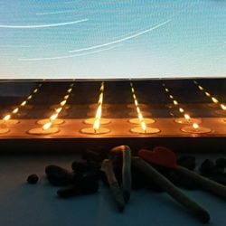 Rrflective Candle Centerpiece.