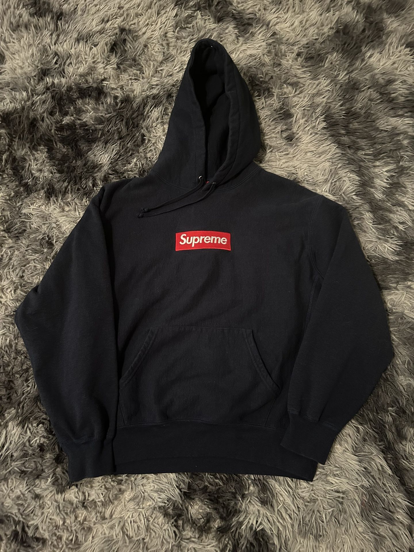 Supreme Navy Box Logo Hoodie 2024